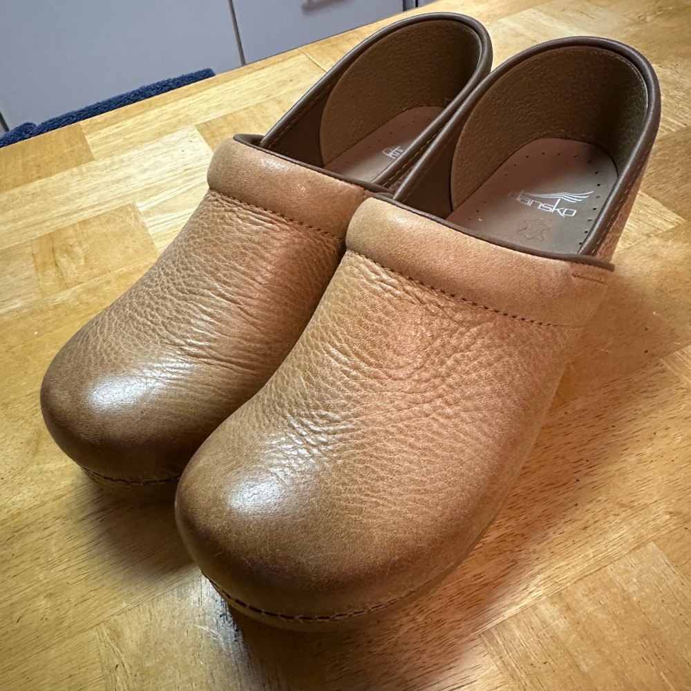 Dansko Tan Leather Mules